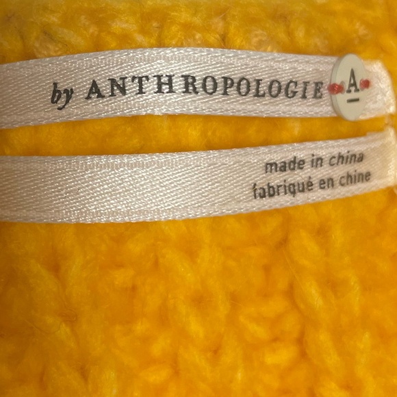 Anthropologie Gold Relaxed Fit Cable Alpaca Sweater Womens Large - Picture 5 of 11